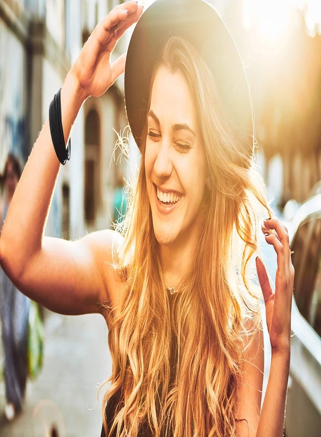 Wine Wear مجموعة أساور مكونة من 25 قطعة - أساور على شكل أوتار جيتار (أسود مطفي) - Image 3